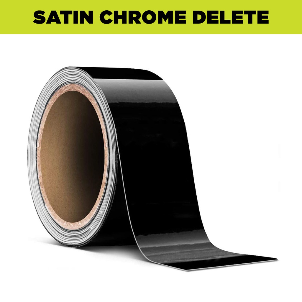 Satin Black Chrome Delete Wrap